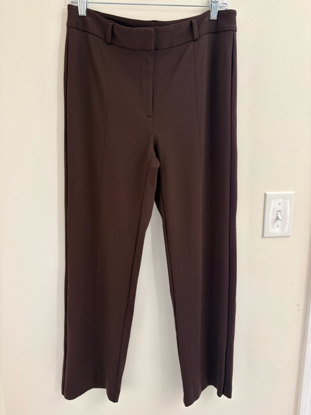 J.McLaughlin Ynez Pant Brown 8 Bainbridge Knit Trouser Career Office Resort Wear
